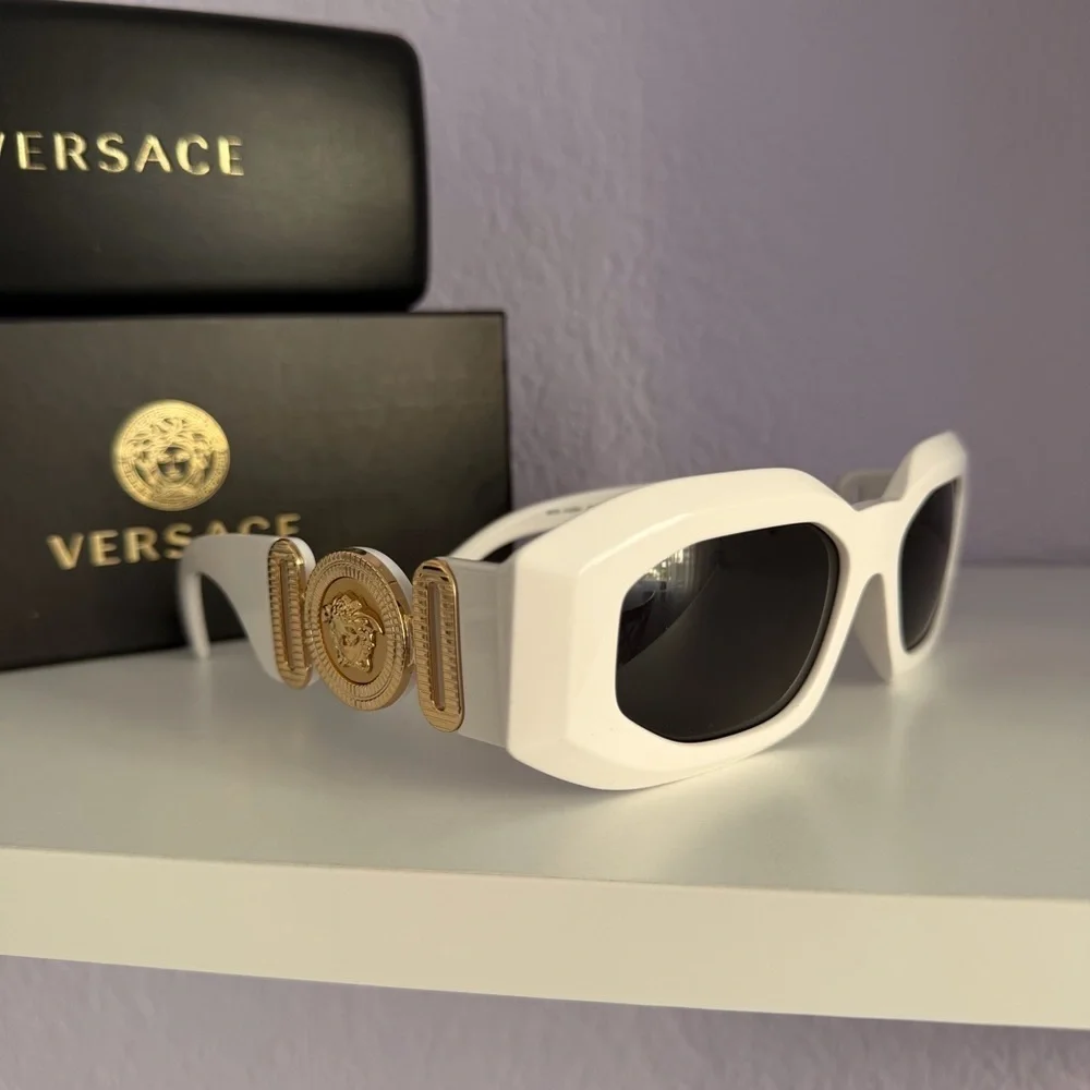 New! Versace White Sunglasses Mod.4425U 314/87, Authentic